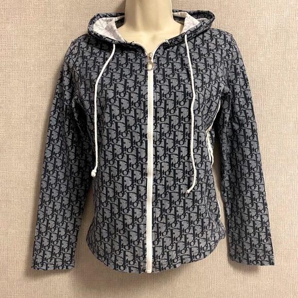 CHRISTIAN DIOR Jacket Hoodie Navy Trotter design